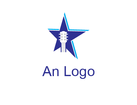 guitar head and star logo