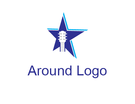 guitar head and star logo