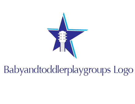 guitar head and star logo