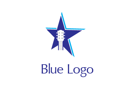 guitar head and star logo