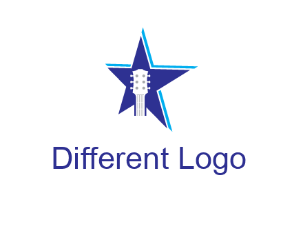 guitar head and star logo