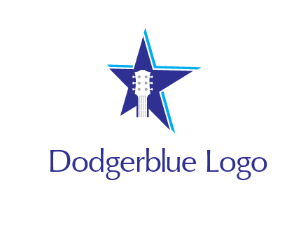 guitar head and star logo