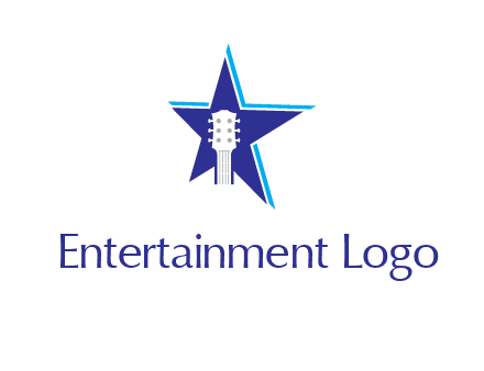 guitar head and star logo