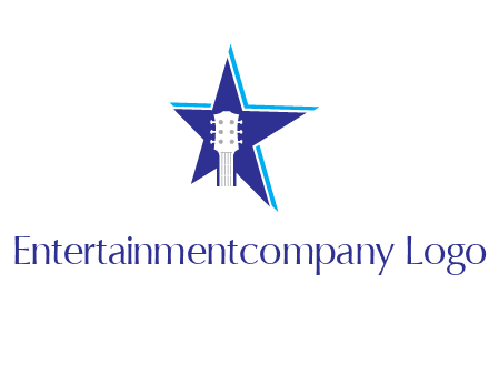 guitar head and star logo