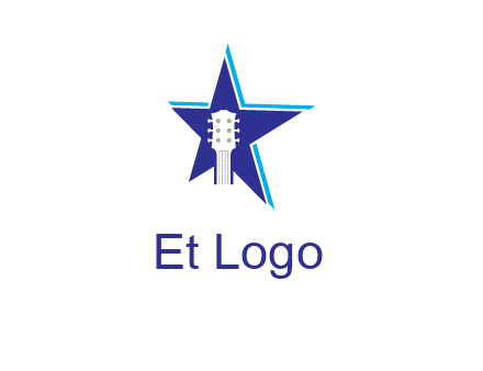 guitar head and star logo