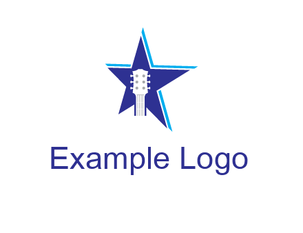 guitar head and star logo