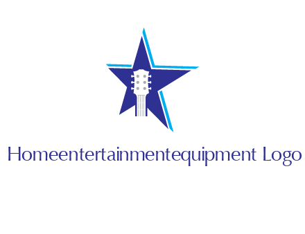 guitar head and star logo