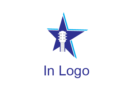 guitar head and star logo