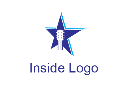 guitar head and star logo