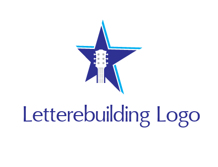 guitar head and star logo