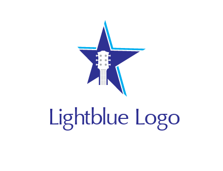guitar head and star logo