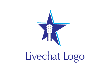 guitar head and star logo