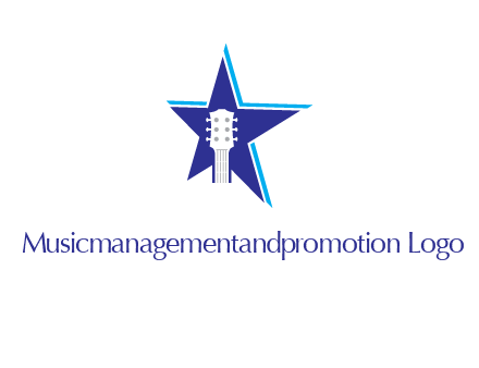 guitar head and star logo