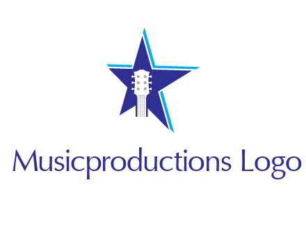 guitar head and star logo