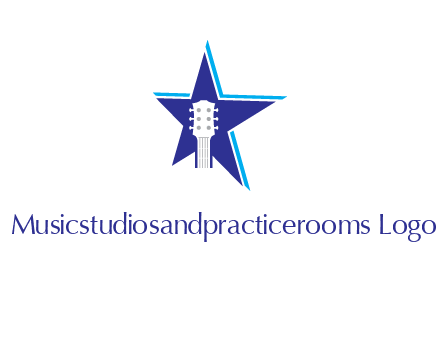 guitar head and star logo