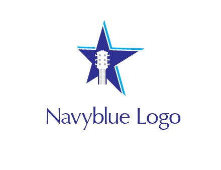 guitar head and star logo