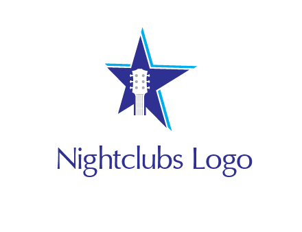 guitar head and star logo