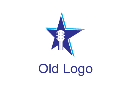 guitar head and star logo