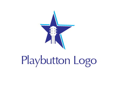 guitar head and star logo