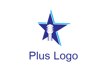 guitar head and star logo