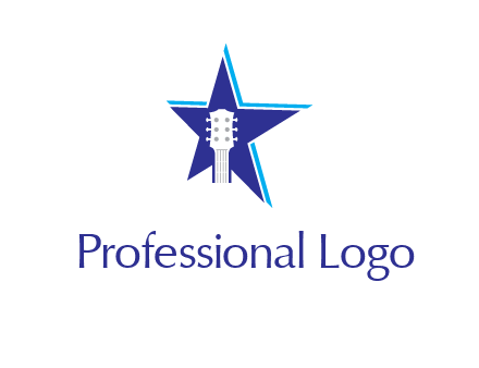 guitar head and star logo