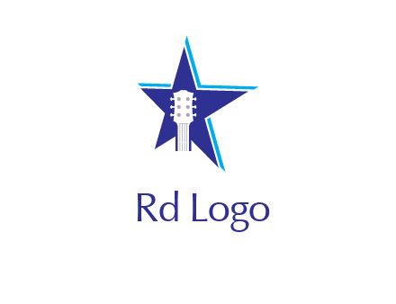 guitar head and star logo