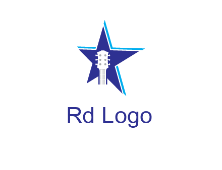 guitar head and star logo