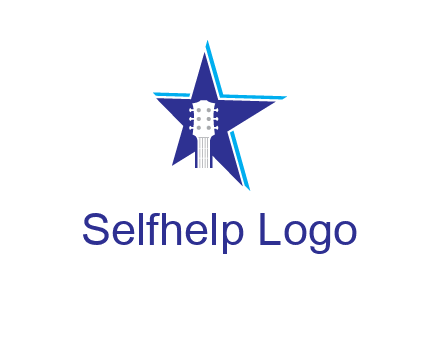 guitar head and star logo