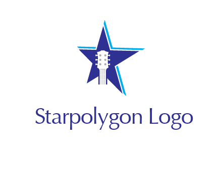 guitar head and star logo