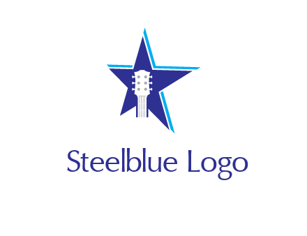 guitar head and star logo
