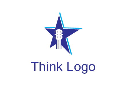 guitar head and star logo