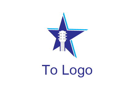 guitar head and star logo