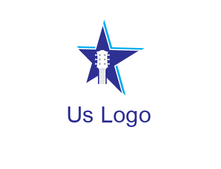 guitar head and star logo