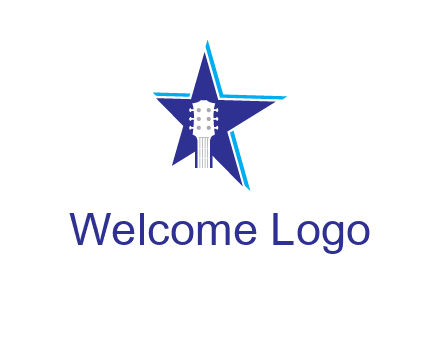 guitar head and star logo