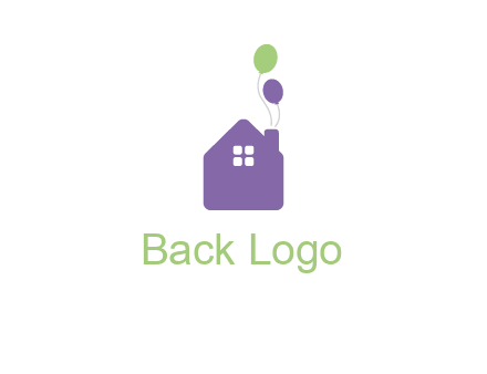 house with balloons logo