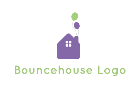 house with balloons logo