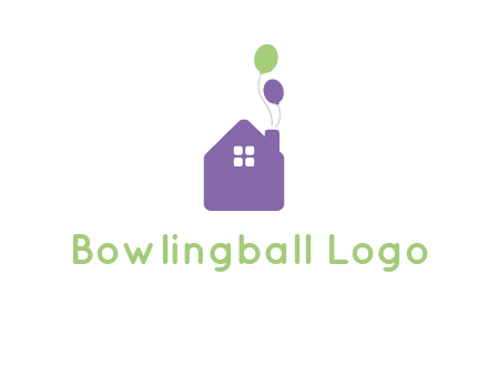 house with balloons logo
