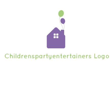 house with balloons logo