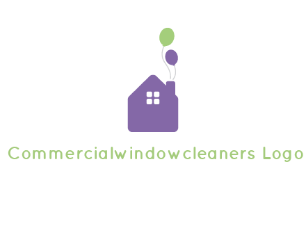 house with balloons logo