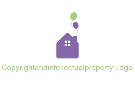 house with balloons logo