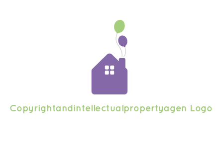 house with balloons logo