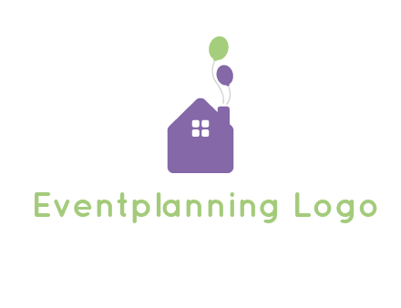 house with balloons logo