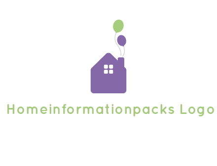 house with balloons logo