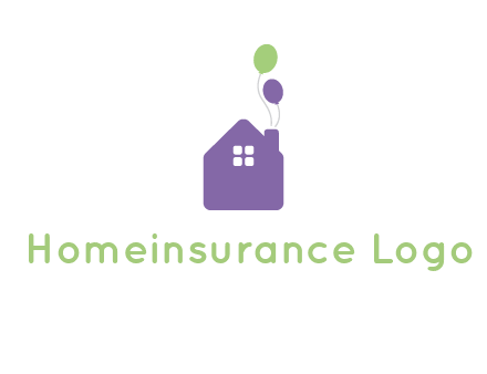 house with balloons logo