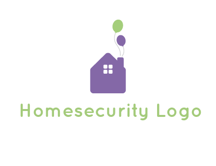 house with balloons logo