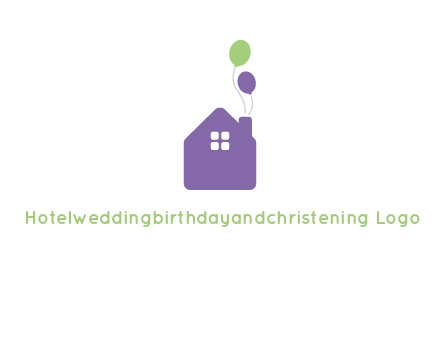 house with balloons logo