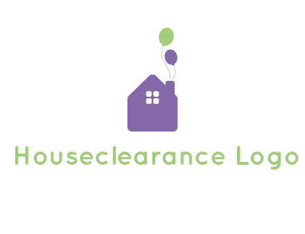 house with balloons logo