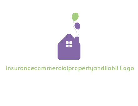 house with balloons logo