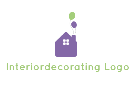 house with balloons logo