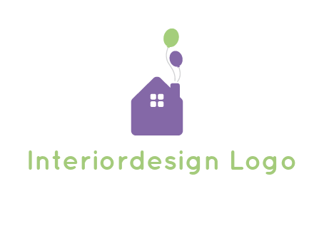 house with balloons logo